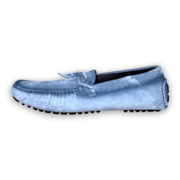 BOSS Driver Moccasin Men's Blue Genuine Leather Loafers US 10 (EU 43) MSRP $299 - Picture 2 of 4